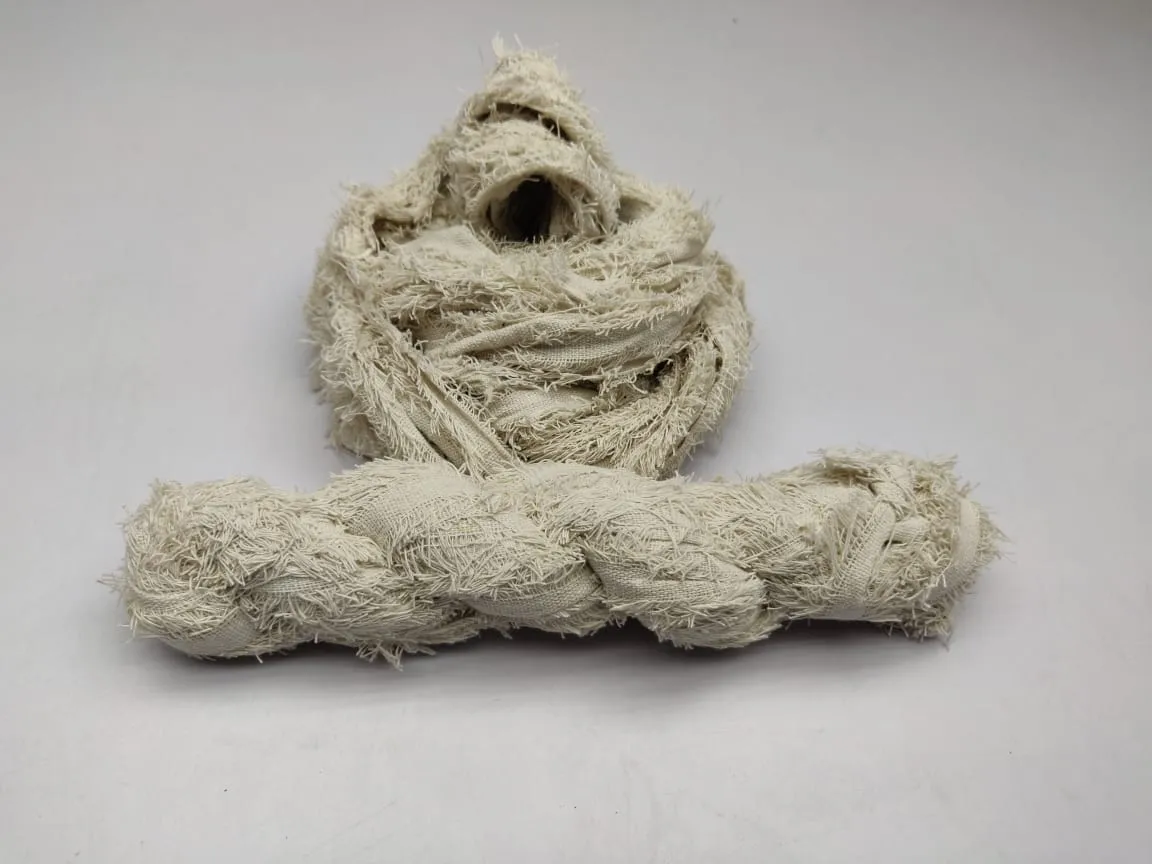 Cotton Frizz Ribbon - White