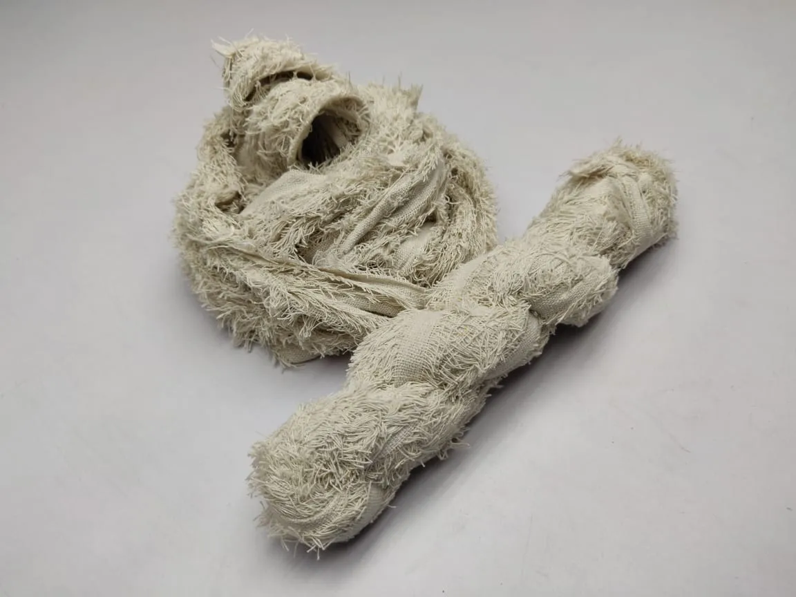 Cotton Frizz Ribbon - White