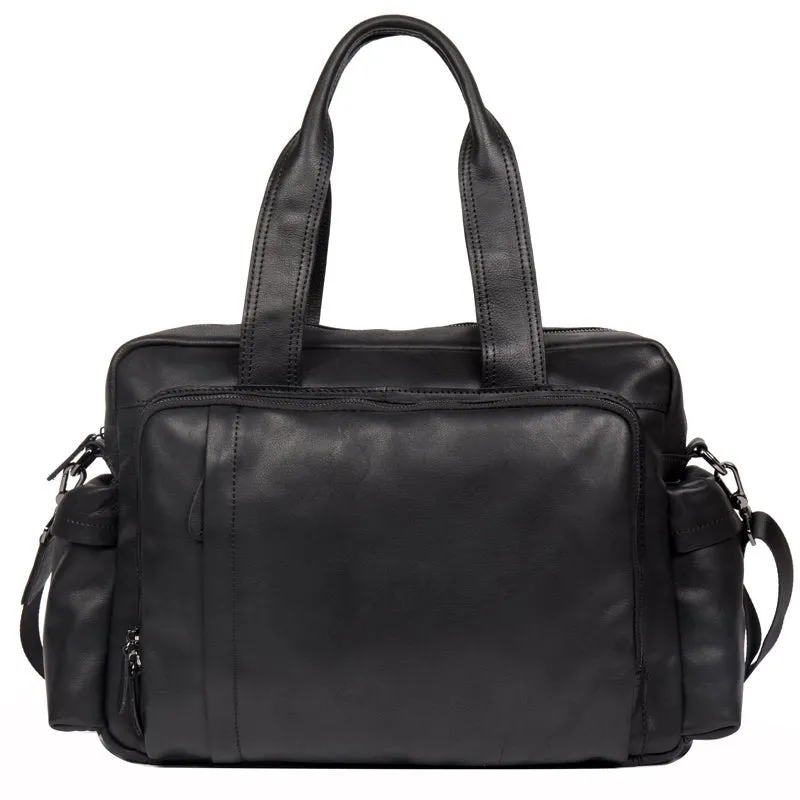 Cowhide fashion men's bag leisure large capacity fitness bag