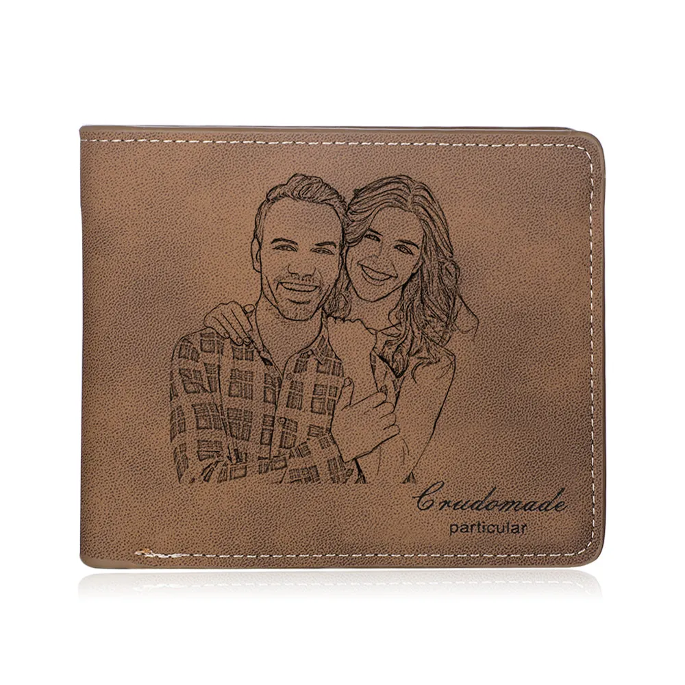 Custom Photo Wallet For Men, Bifold Wallet With Custom Photo And Text