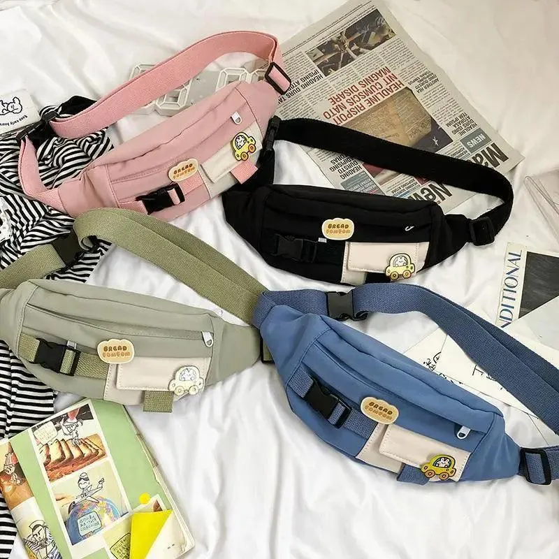 Cute Solid Color Fanny Pack For Girls Trendy Crossbody Chest Bag Belt Waist Packs Workout Traveling Dog Walking Casual Fashion Outdoor Waist Pack Bag Cool Fanny Packs