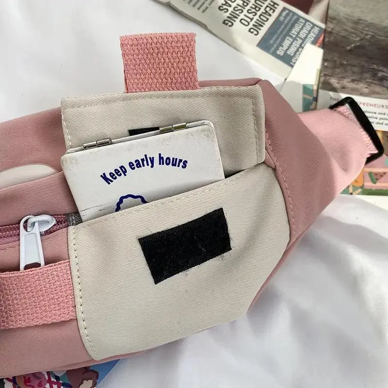 Cute Solid Color Fanny Pack For Girls Trendy Crossbody Chest Bag Belt Waist Packs Workout Traveling Dog Walking Casual Fashion Outdoor Waist Pack Bag Cool Fanny Packs