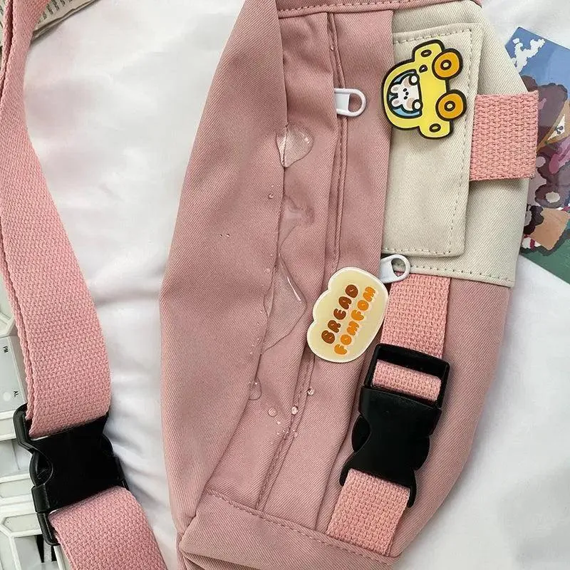 Cute Solid Color Fanny Pack For Girls Trendy Crossbody Chest Bag Belt Waist Packs Workout Traveling Dog Walking Casual Fashion Outdoor Waist Pack Bag Cool Fanny Packs