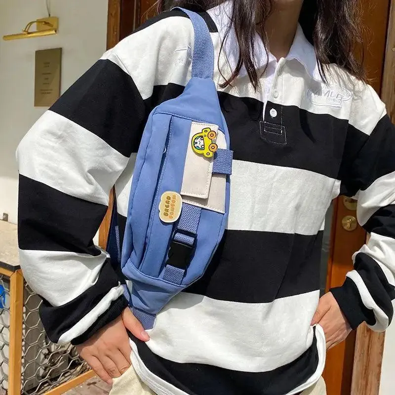 Cute Solid Color Fanny Pack For Girls Trendy Crossbody Chest Bag Belt Waist Packs Workout Traveling Dog Walking Casual Fashion Outdoor Waist Pack Bag Cool Fanny Packs