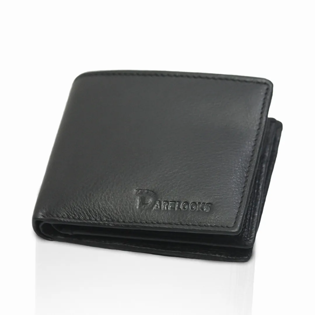 Darelooks Classic Genuine Leather Black Wallet