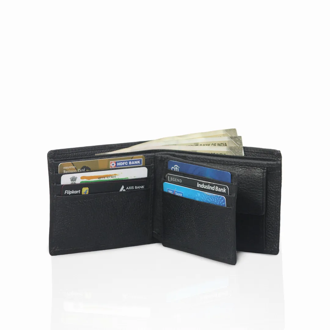 Darelooks Classic Genuine Leather Black Wallet