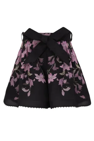 Dawning Beaded Tuck Short | Black Lily