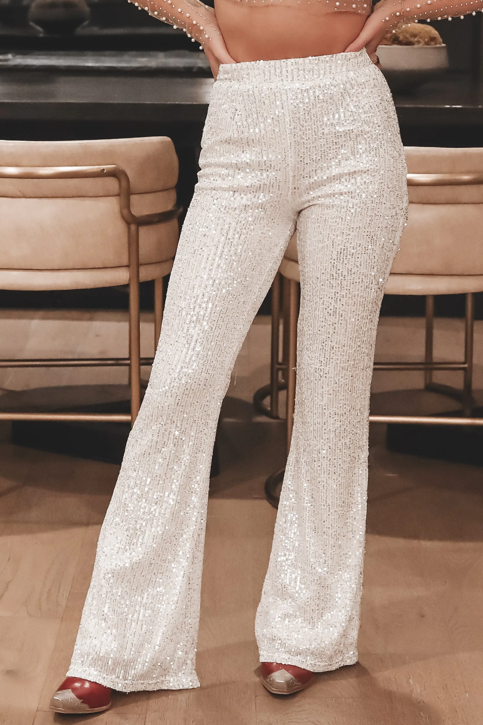 DEAL You've Got The Bling Sequin Flare Pants