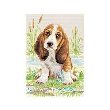Diamond Mosaic Kits, Riolis, AM0005 Basset Hound Puppy