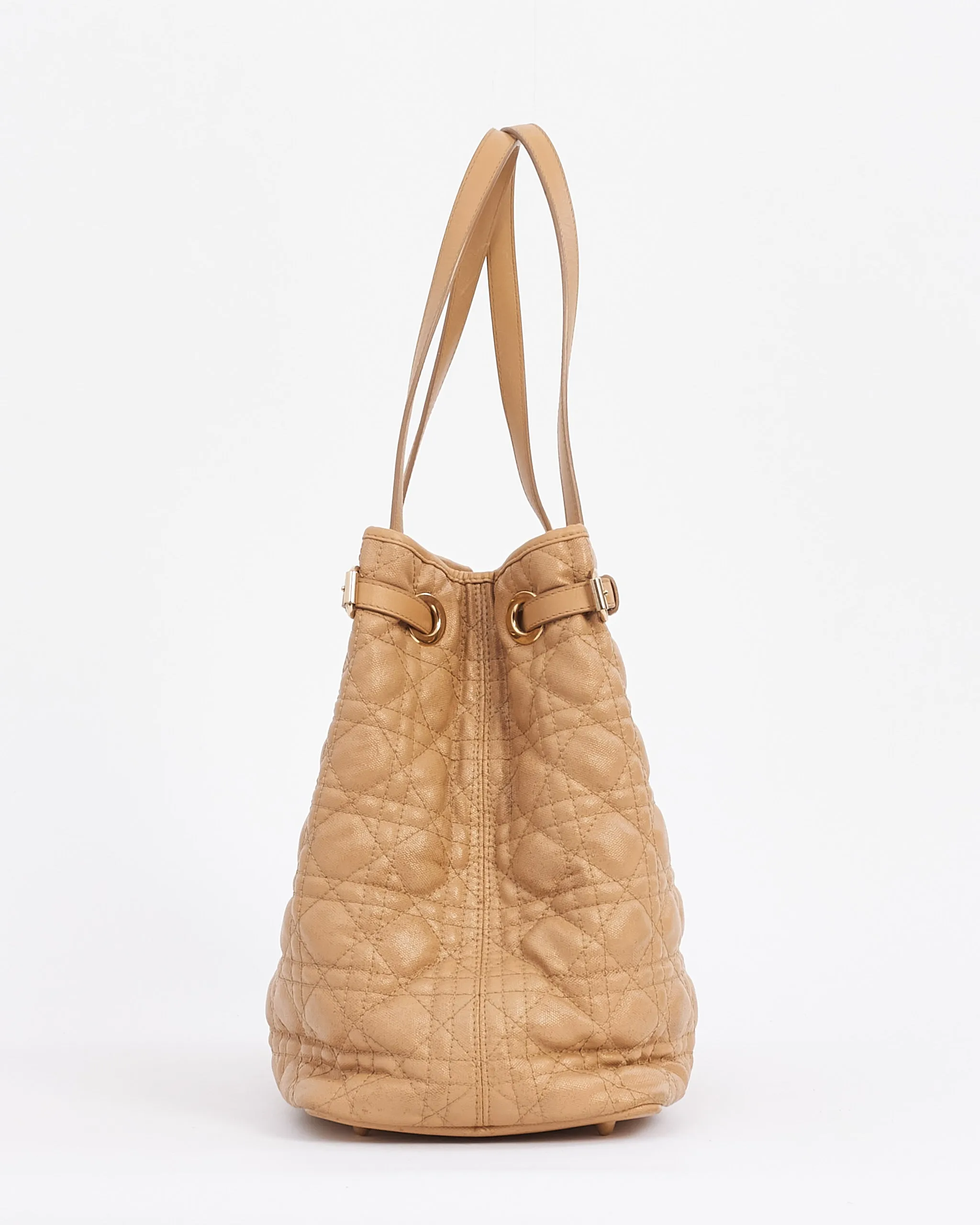 Dior Beige Coated Canvas Panera Tote Bag