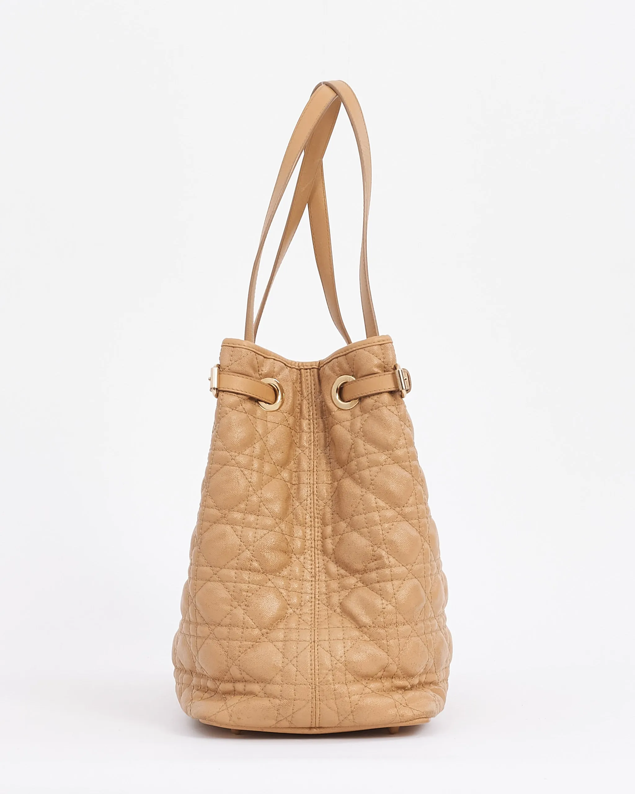 Dior Beige Coated Canvas Panera Tote Bag