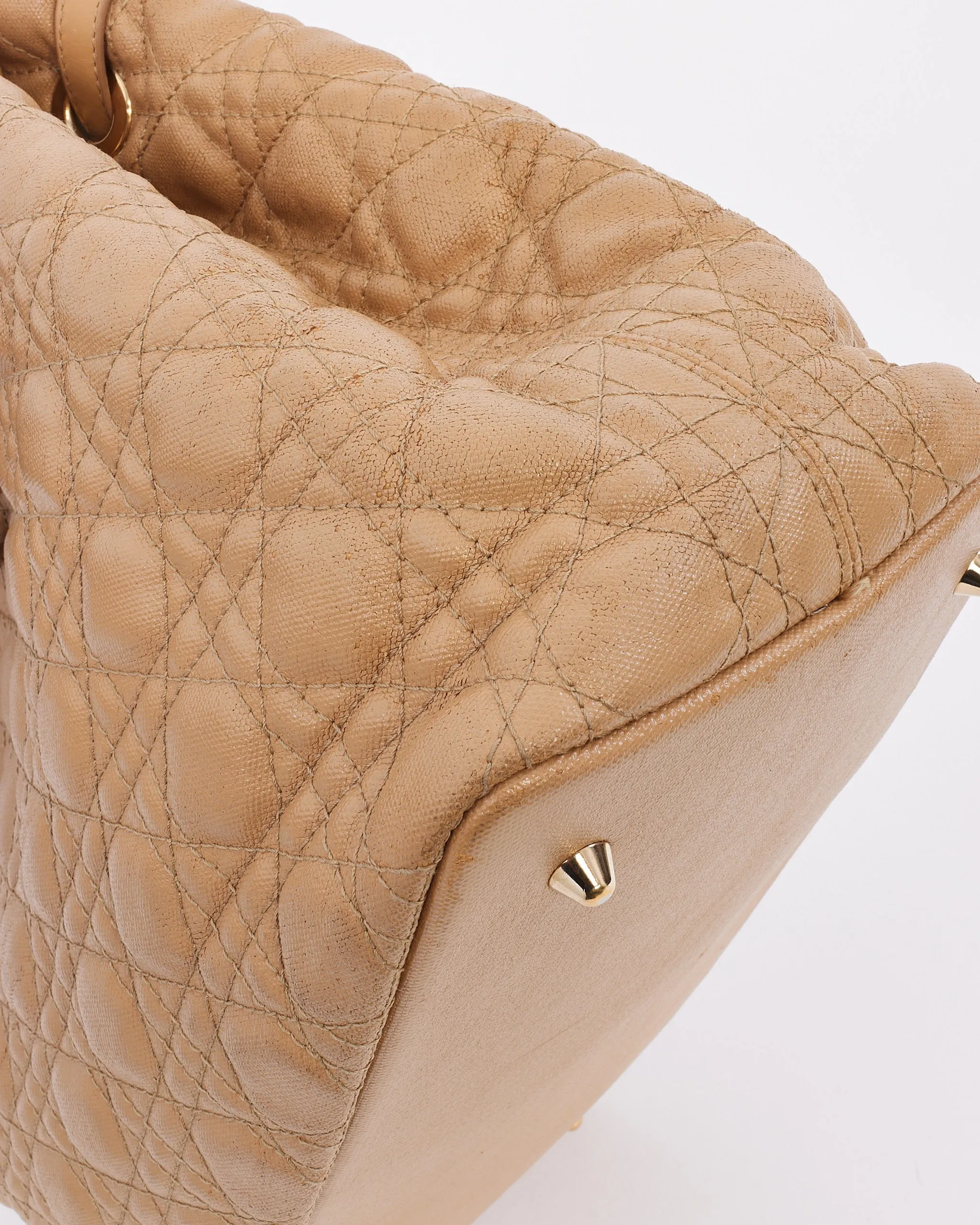 Dior Beige Coated Canvas Panera Tote Bag