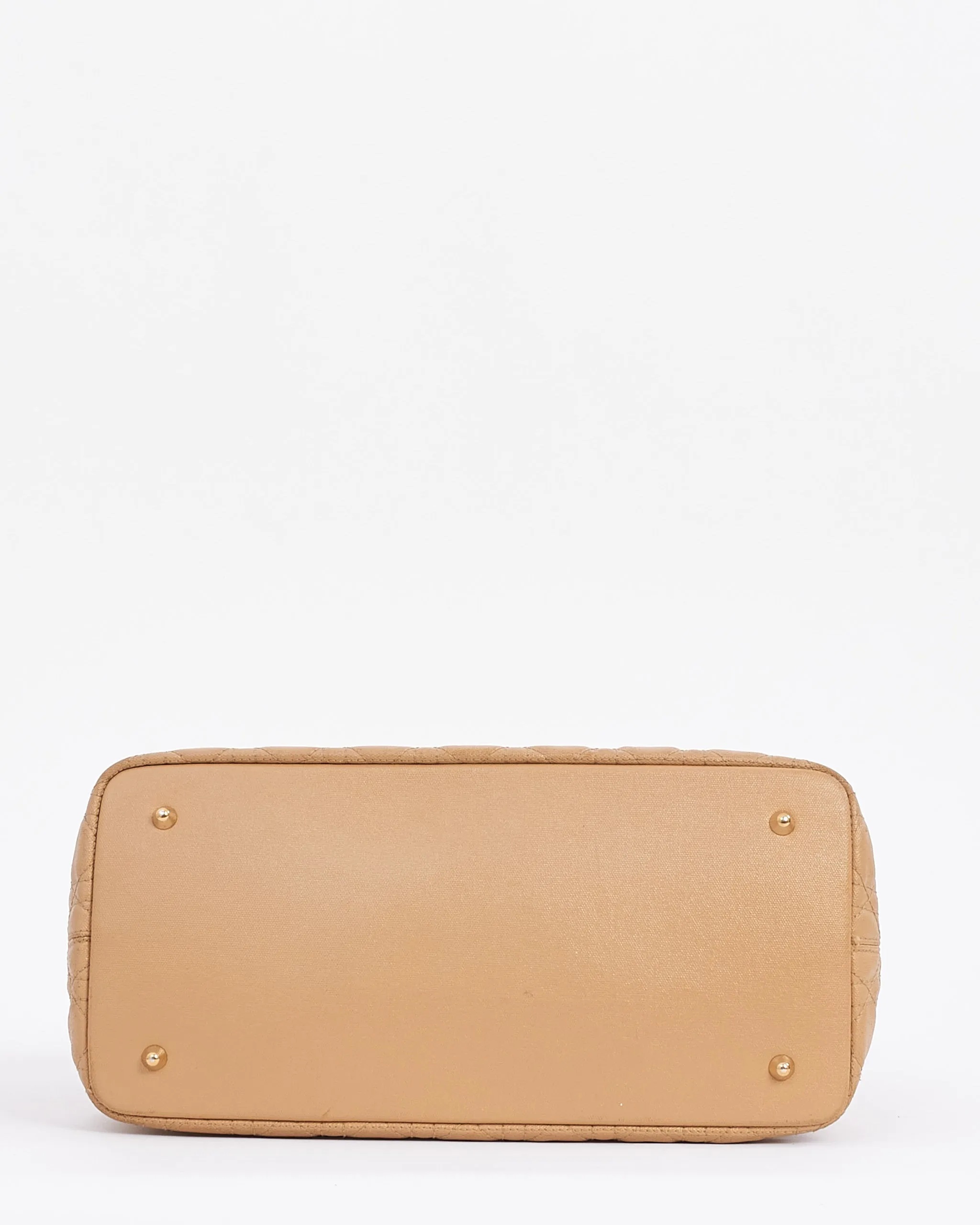 Dior Beige Coated Canvas Panera Tote Bag