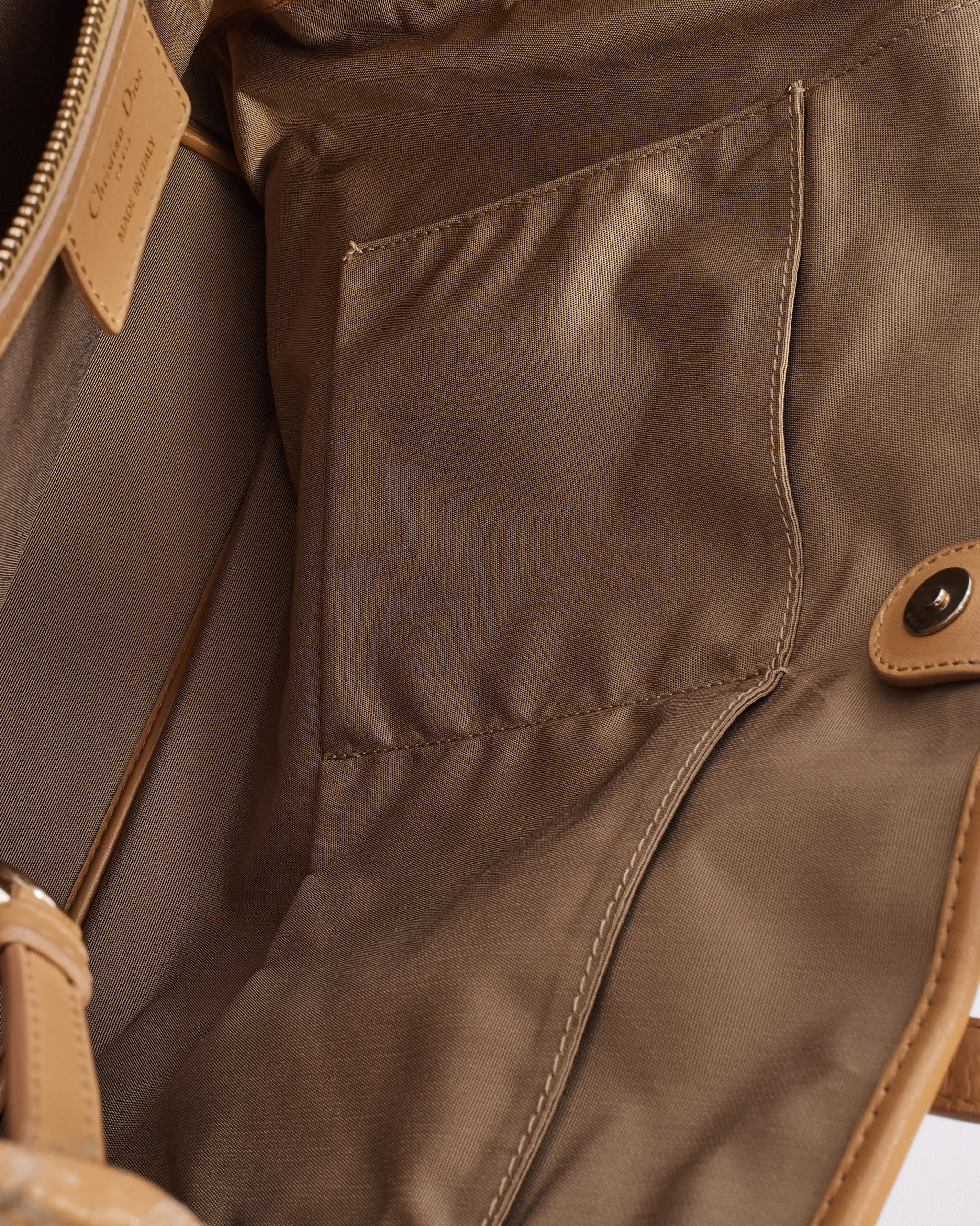 Dior Beige Coated Canvas Panera Tote Bag