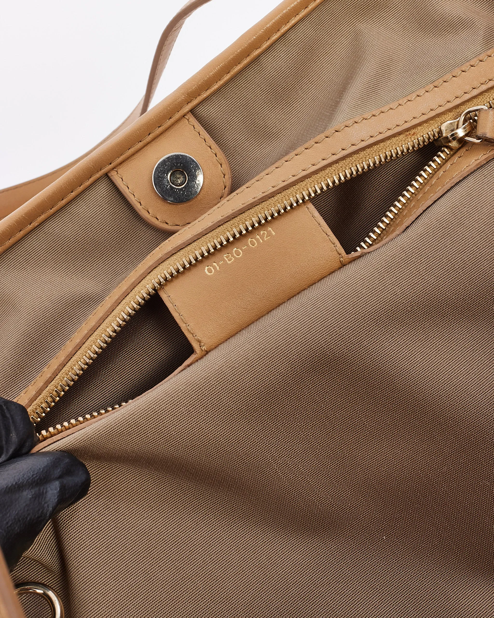 Dior Beige Coated Canvas Panera Tote Bag