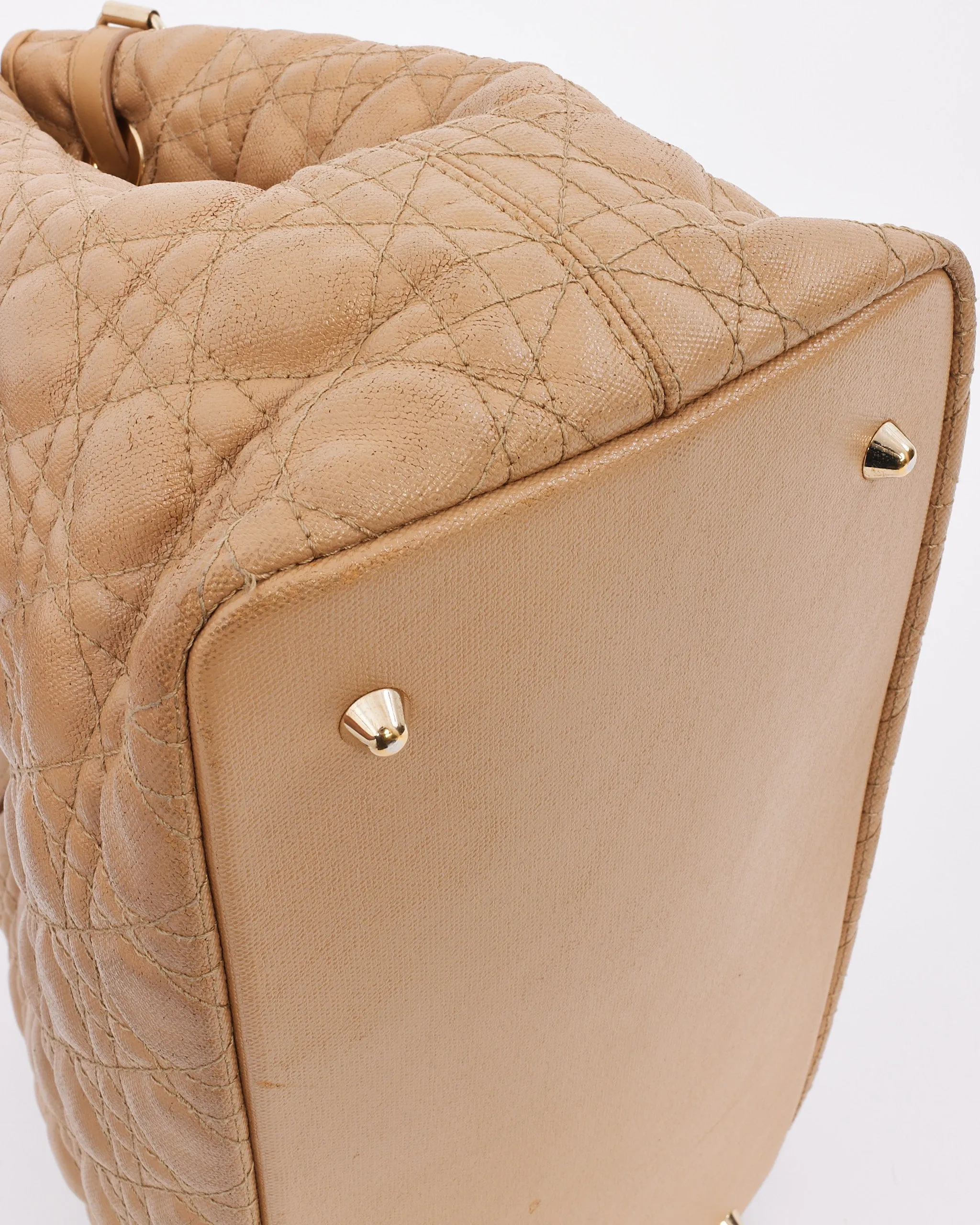 Dior Beige Coated Canvas Panera Tote Bag