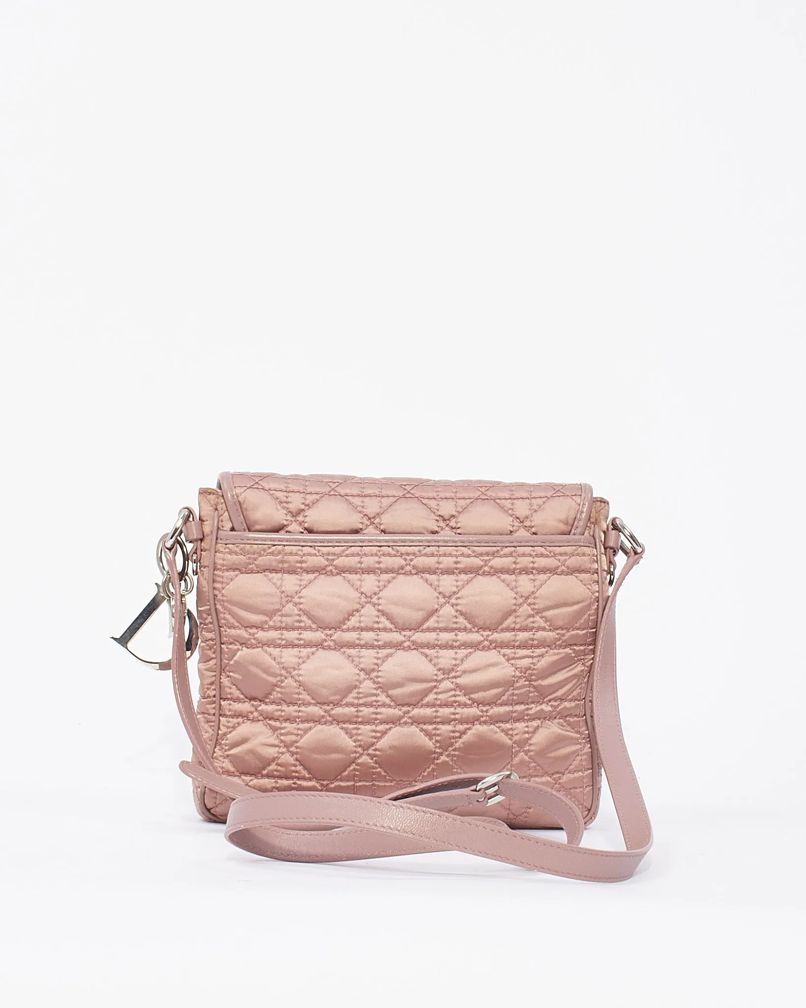 Dior Pink Nylon Cannage Square Crossbody Bag