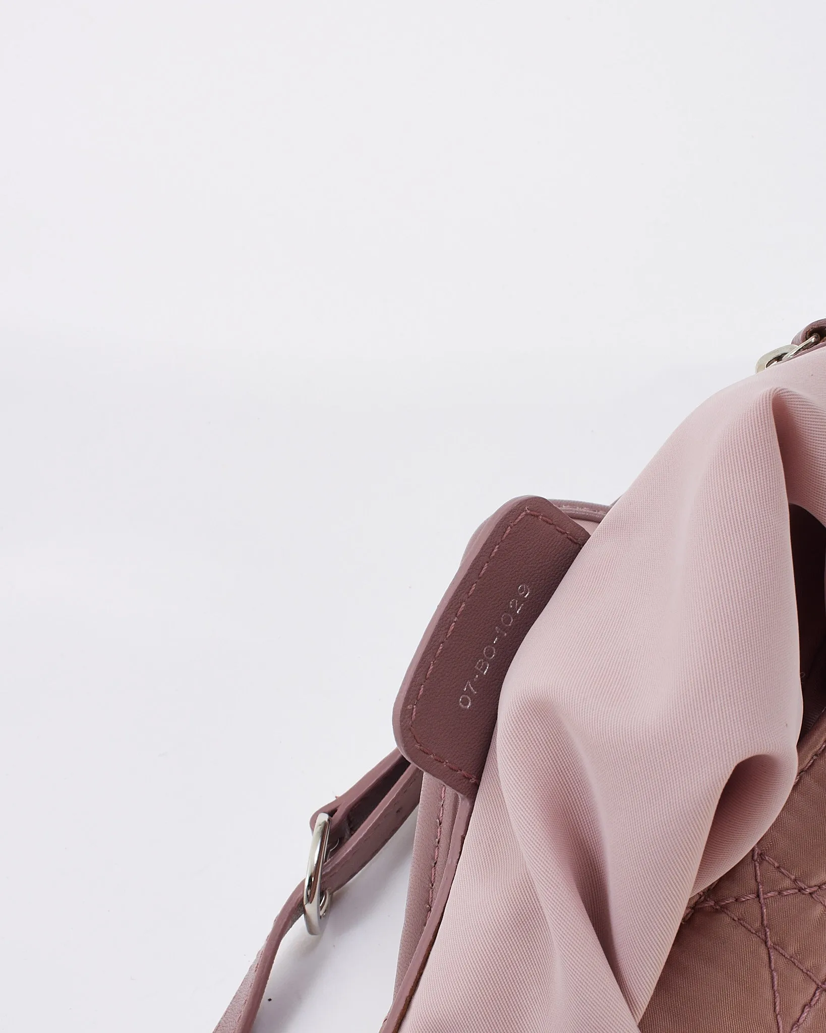 Dior Pink Nylon Cannage Square Crossbody Bag