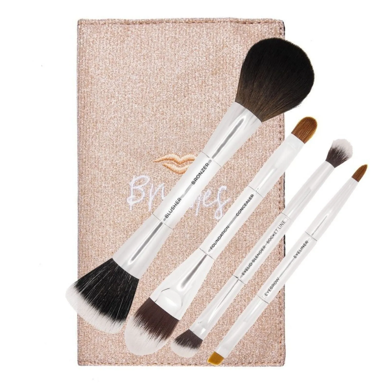 Donna May Essentials Brush Set - Gold Sparkle