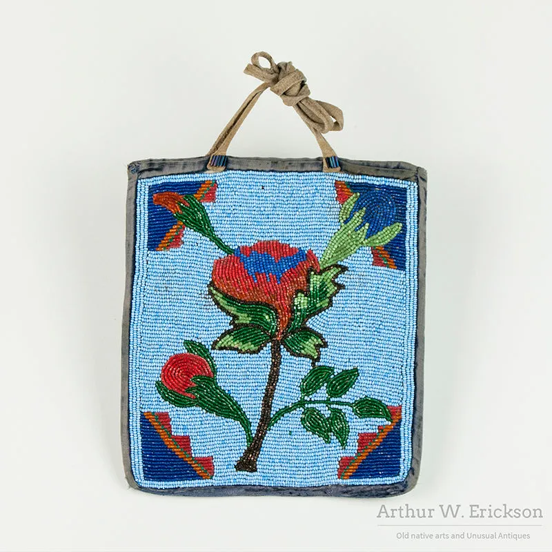 Double-sided Plateau Floral Beaded Flat Bag