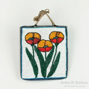 Double-sided Plateau Floral Beaded Flat Bag
