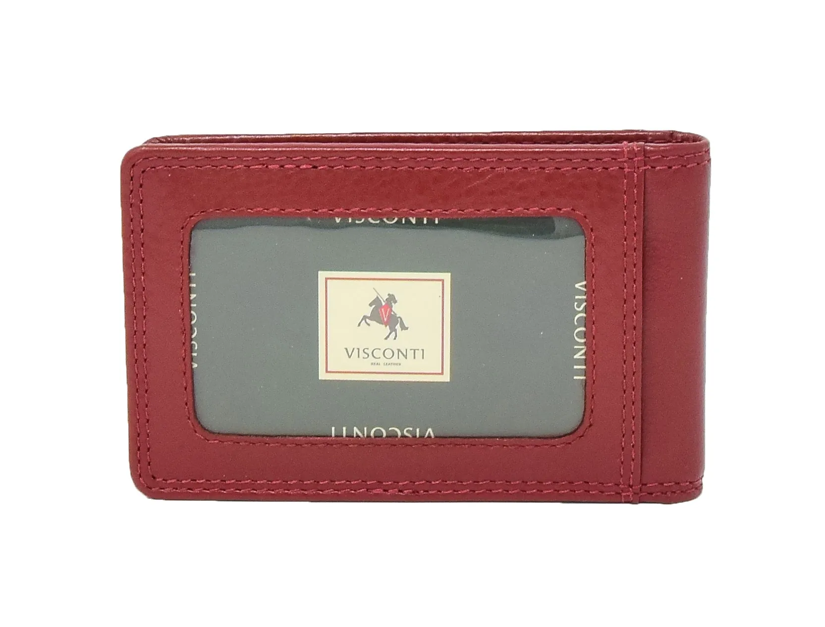 DR425 Slim Fold Leather Card Wallet Red