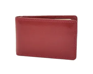 DR425 Slim Fold Leather Card Wallet Red