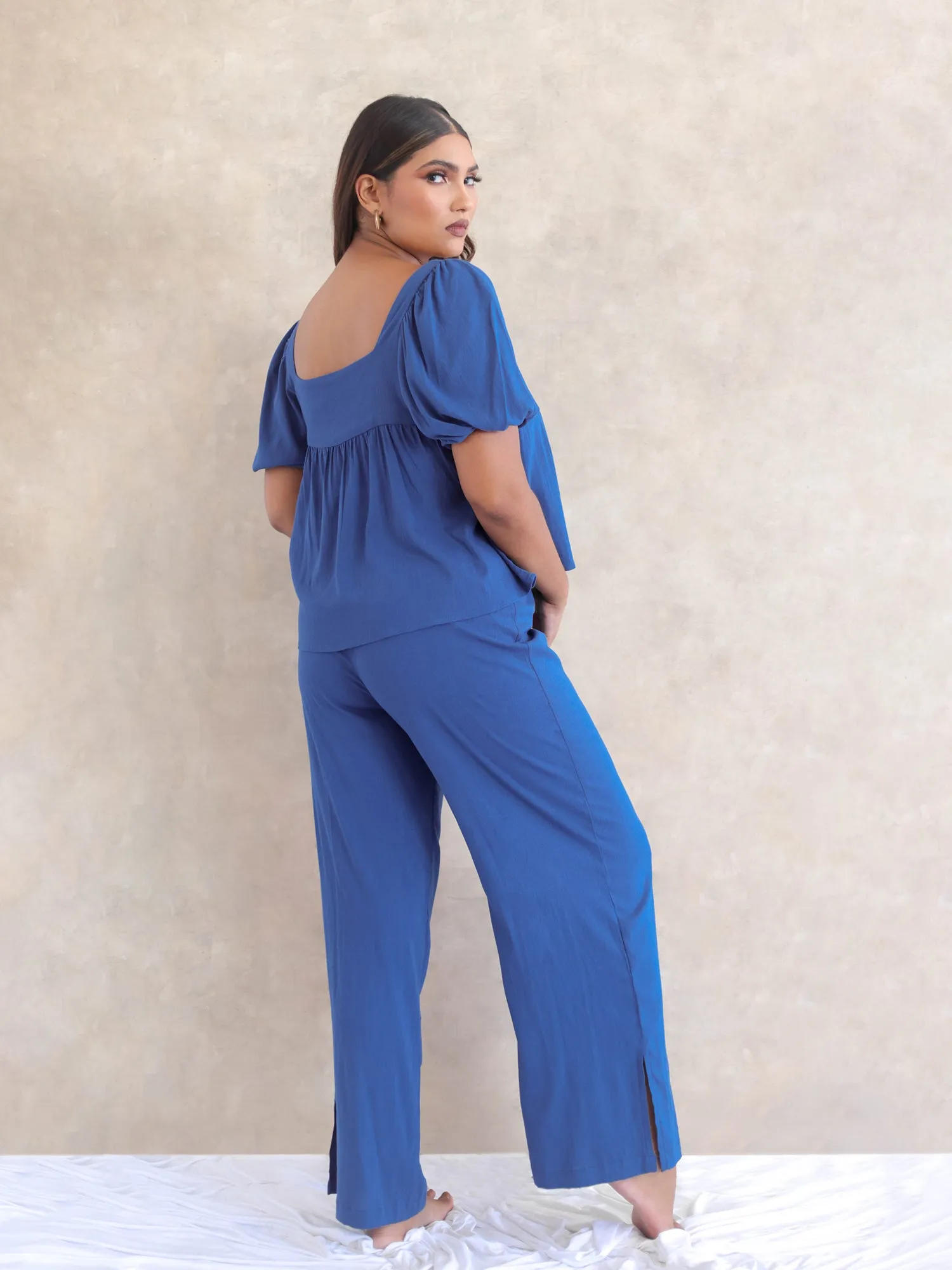 Drawsting  Side Slit Pant