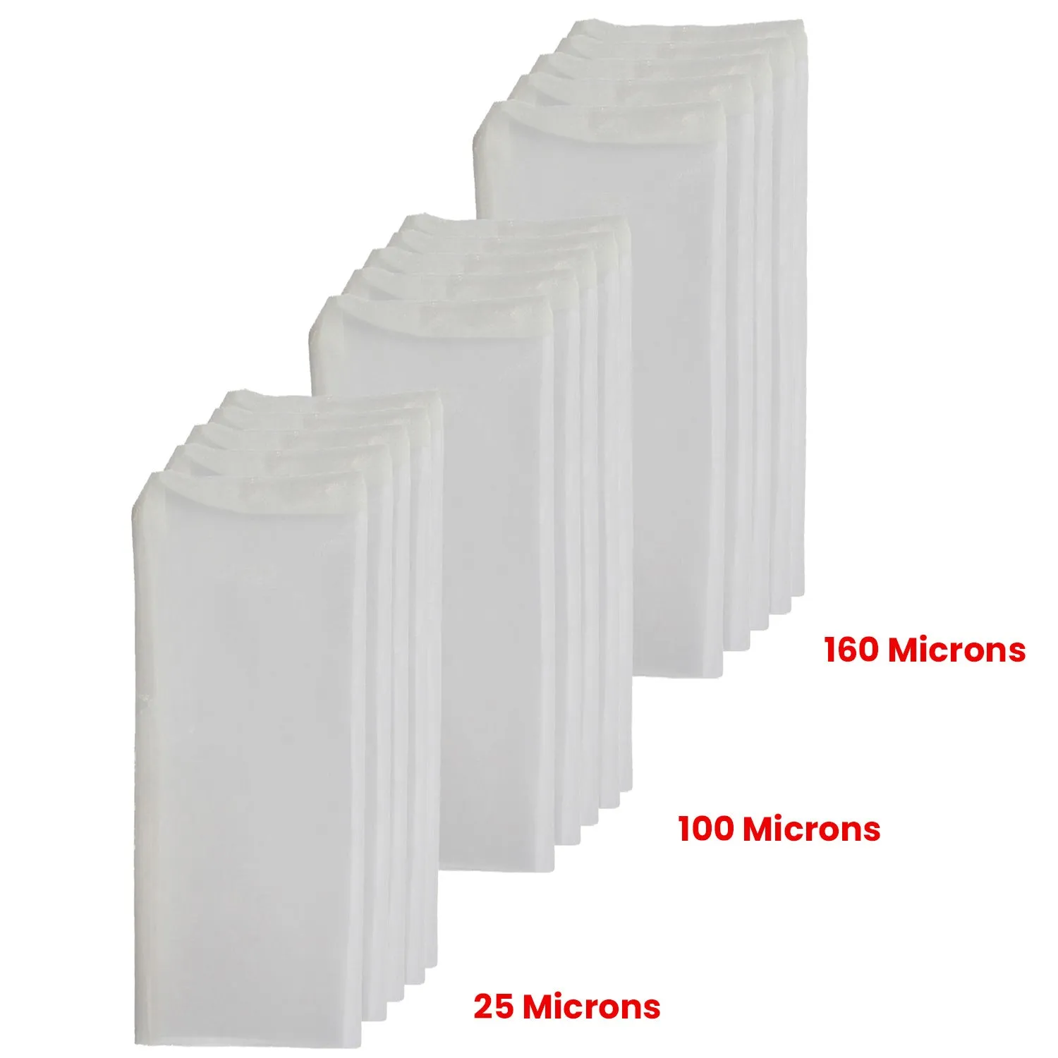 Dulytek® Premium Nylon Filter Bags, 2.5" x 6.5", Various Micron Mesh Sizes Available, and Free Packing Card - Zero Blowouts