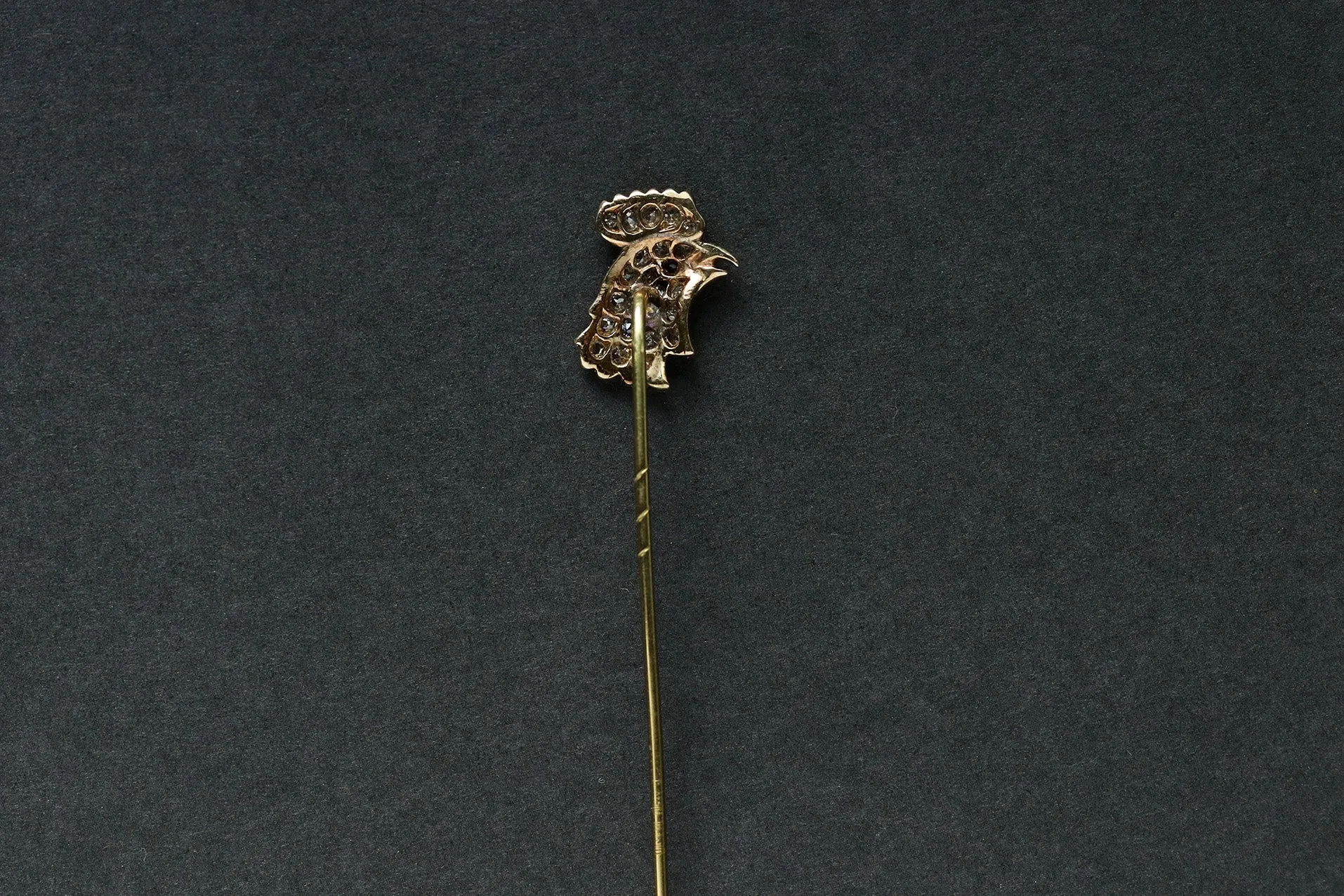 Edwardian Diamond Rooster Stick Pin