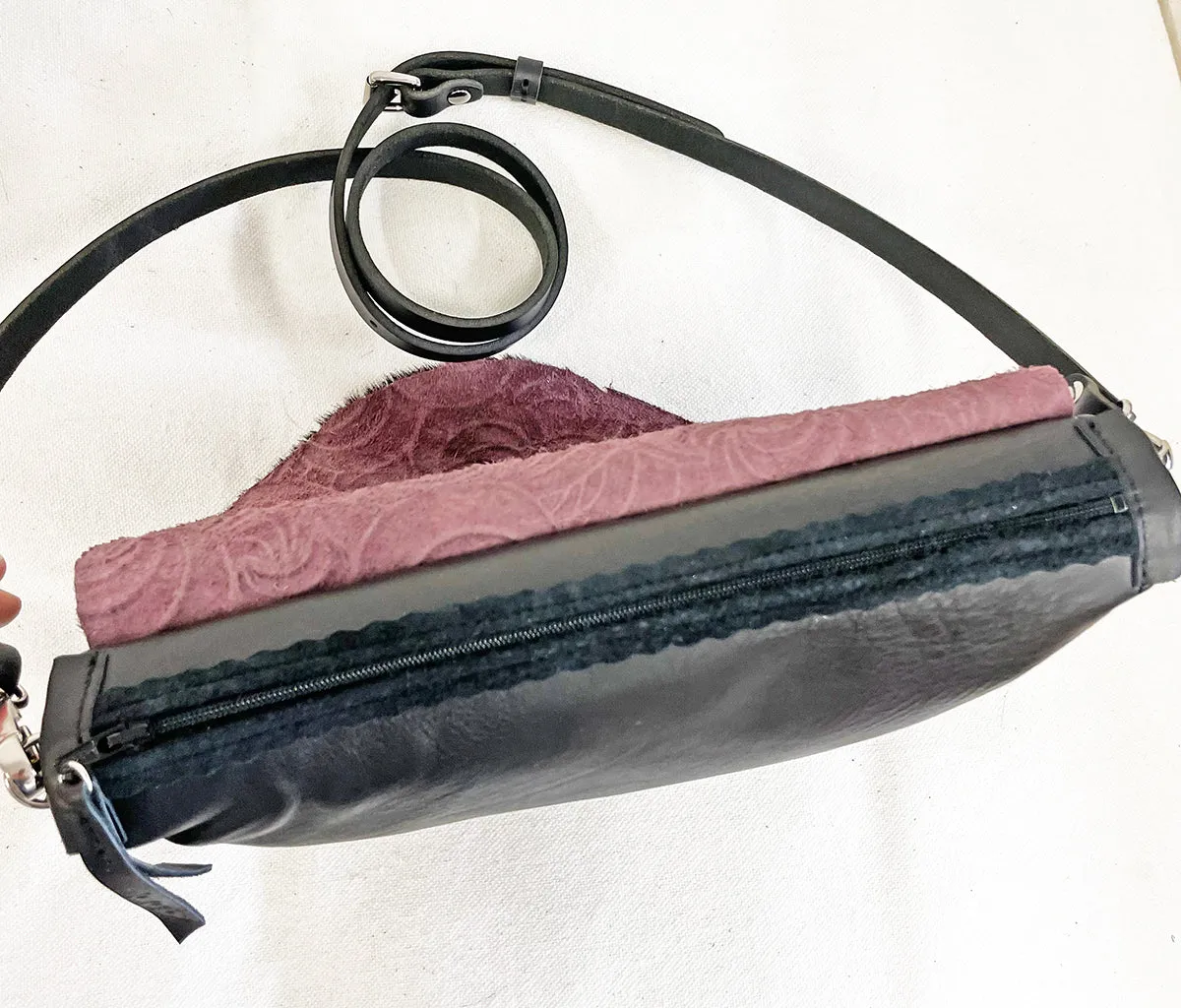 Emma Burgundy Rose Hair-On Flap