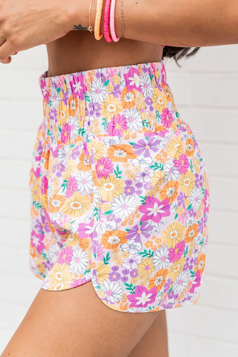 Erin Printed High Waist Shorts