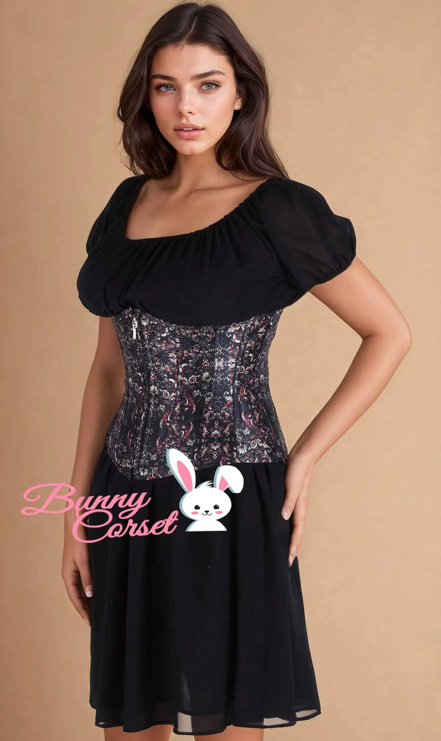 Evion Printed Underbust Corset