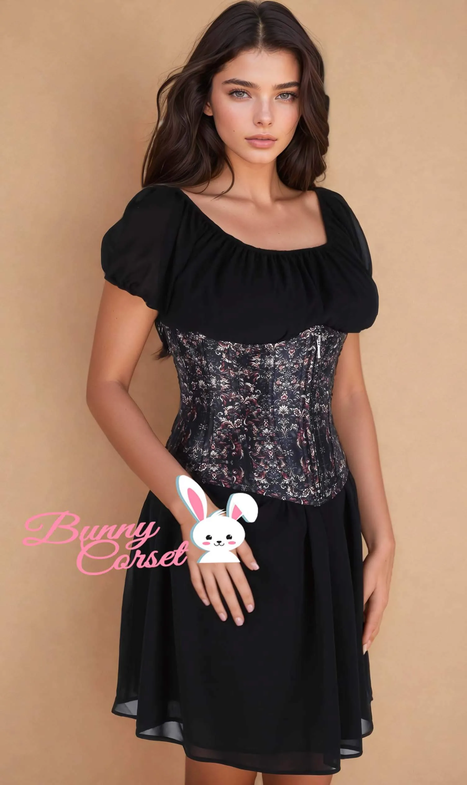 Evion Printed Underbust Corset