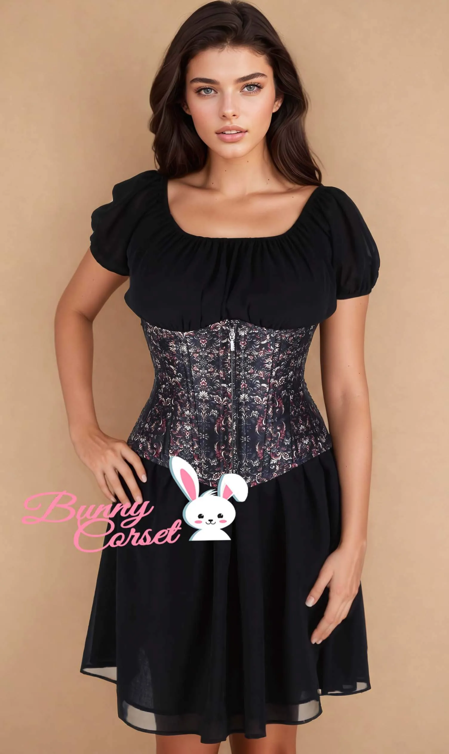 Evion Printed Underbust Corset