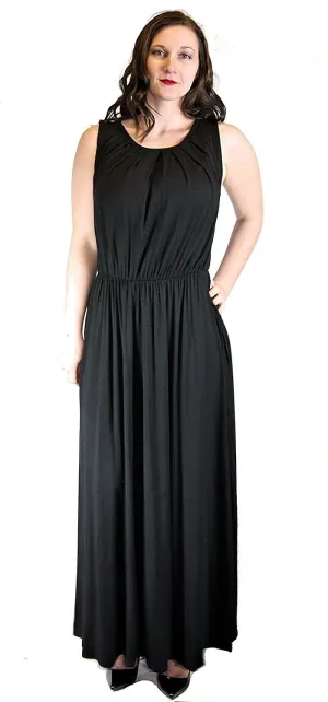 Fall Dress Classic Black Sleeveless Maxi Dress Versitile