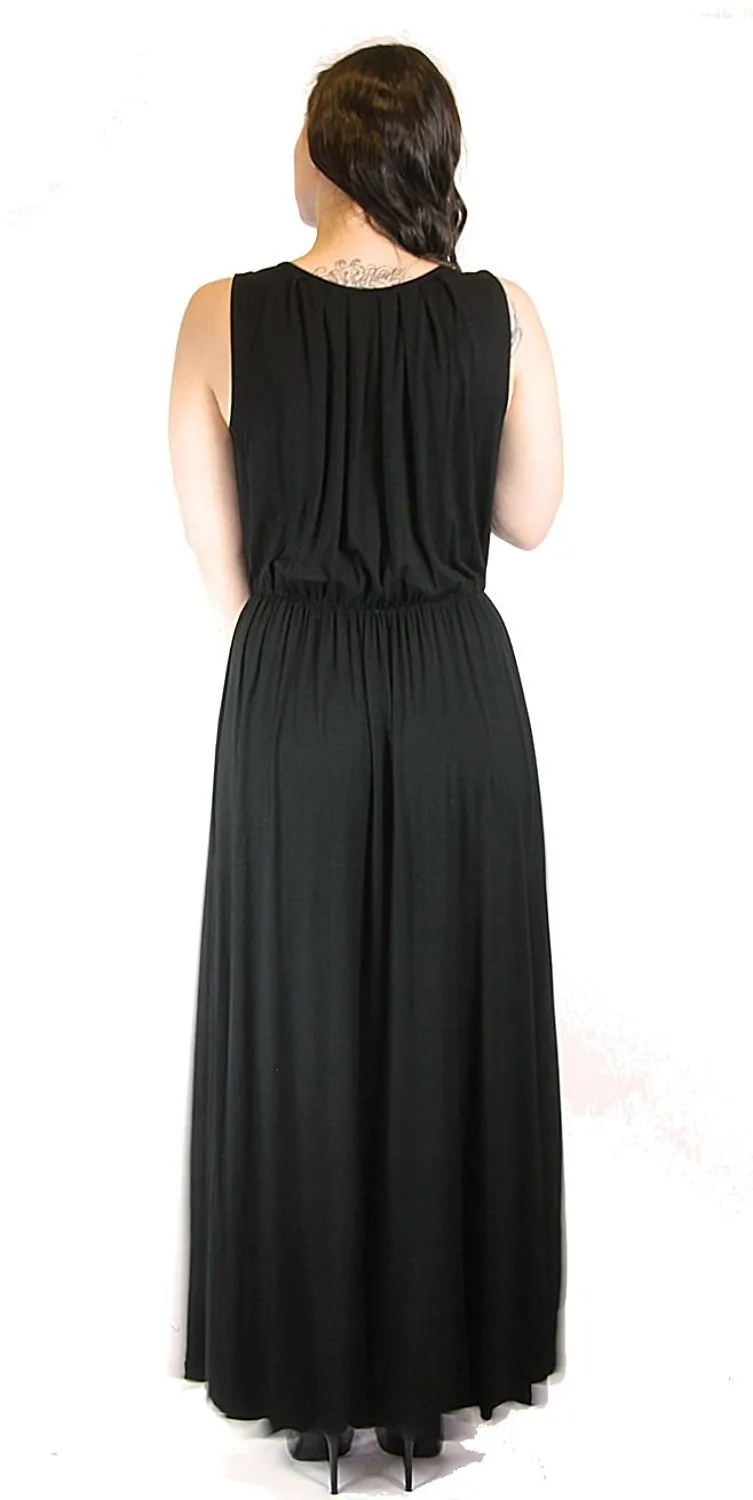 Fall Dress Classic Black Sleeveless Maxi Dress Versitile