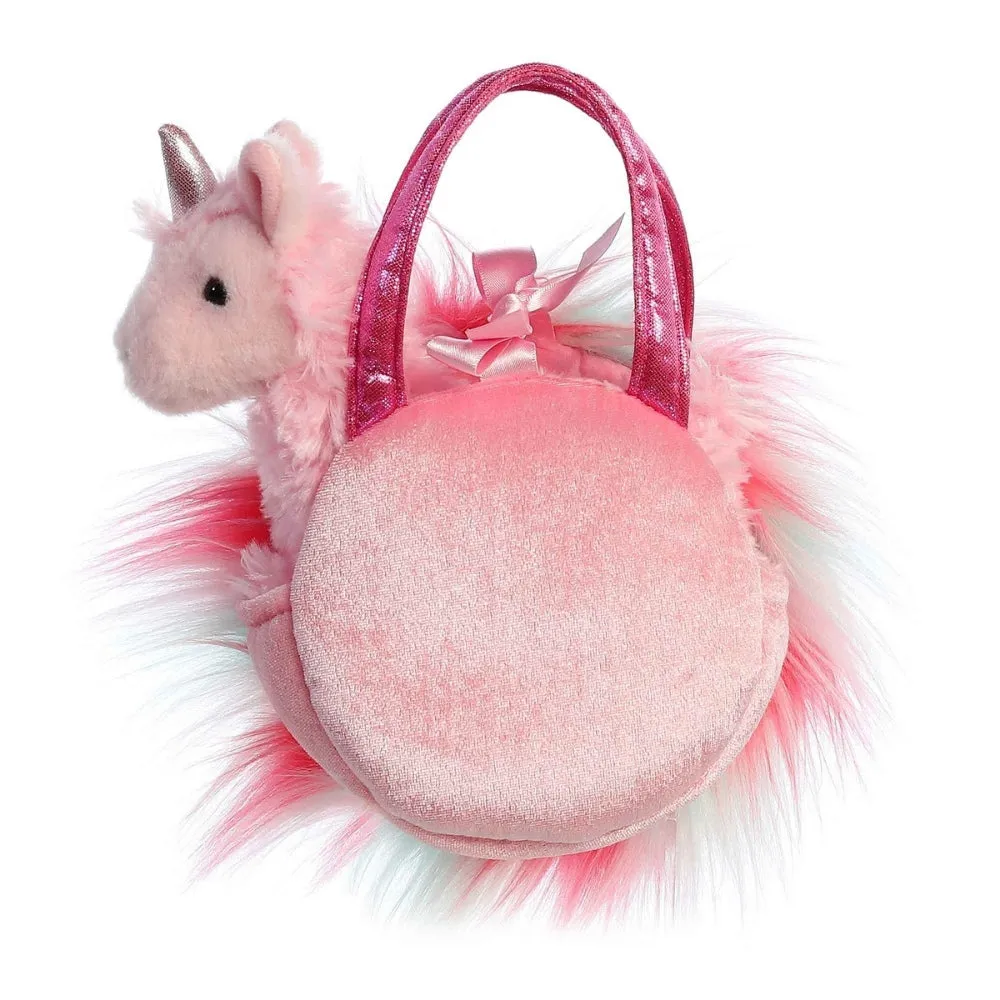 Fancy Pal Unicorn in Fluffy Pink Heart Bag