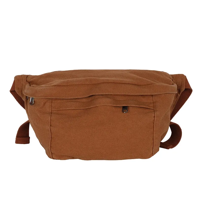 Fashion Trend Waist Bag Street Hip-hop Women Shoulder Bag Chest Pack Outdoor Sport Canvas Fanny Pack Crossbody Bag Lady Belt Bag