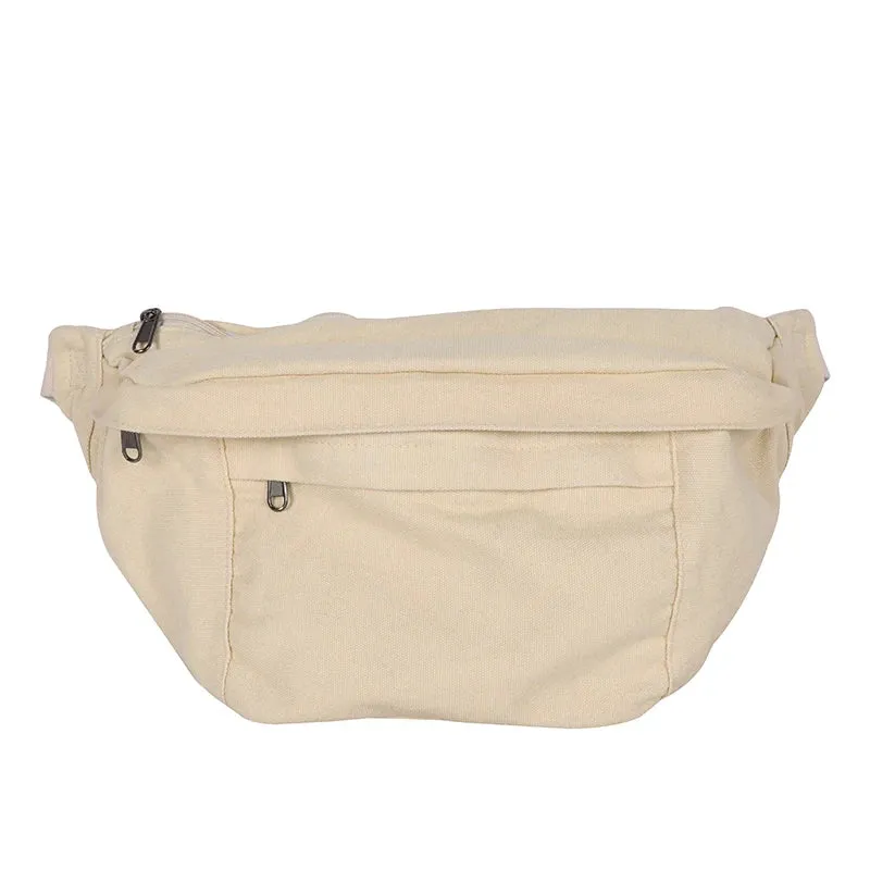 Fashion Trend Waist Bag Street Hip-hop Women Shoulder Bag Chest Pack Outdoor Sport Canvas Fanny Pack Crossbody Bag Lady Belt Bag