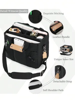 Fashionable Commuter Style Multi-Pocket Diaper Bag With Multiple Separated Compartments And Shoulder Pad, Large Size Upgrade For Outdoor Use,Preppy Book Bag For Book Week