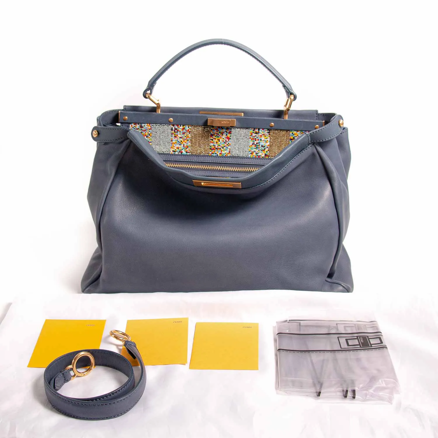 Fendi Large Beaded Peekaboo Bag