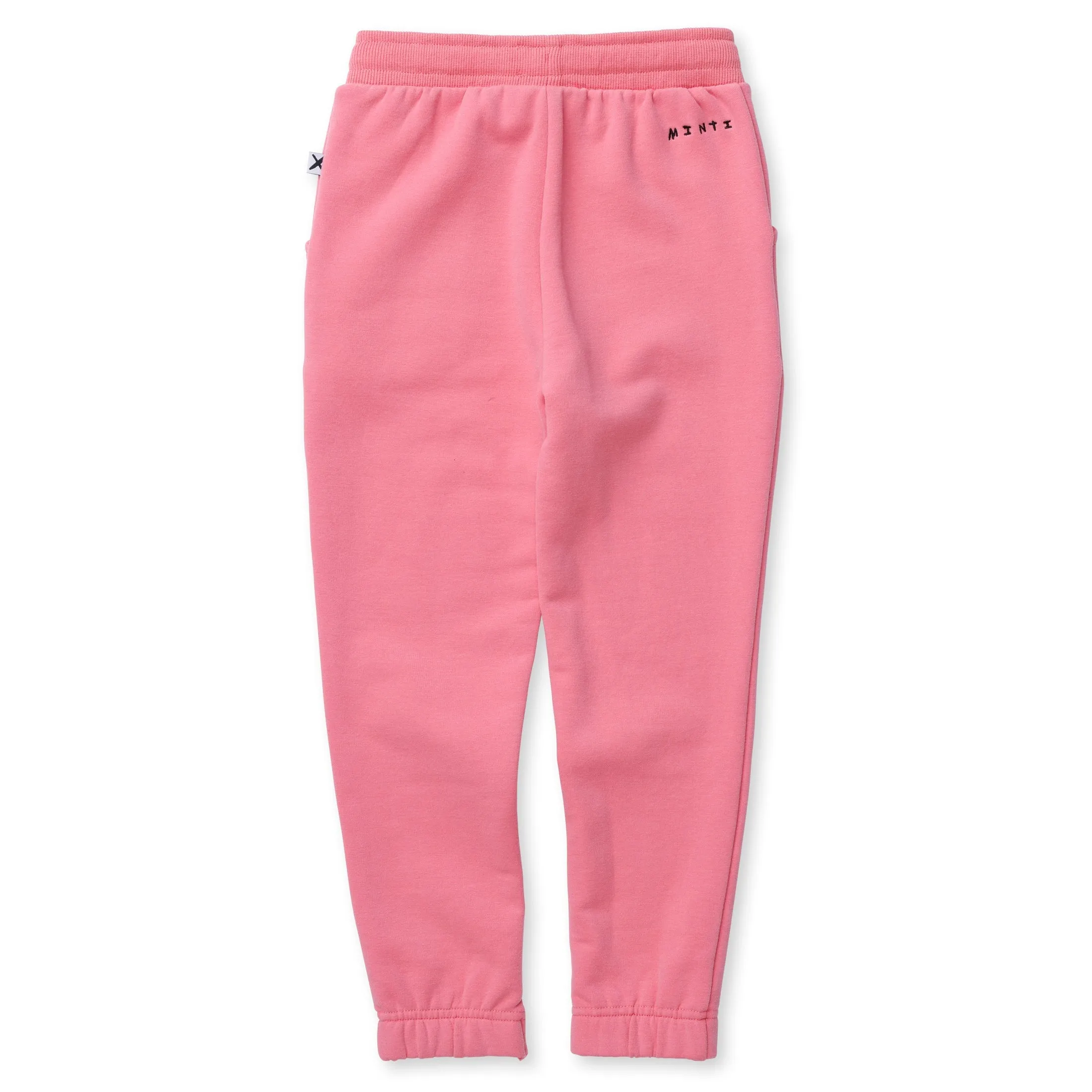 Furry Gathered Cuff Trackies - Pink