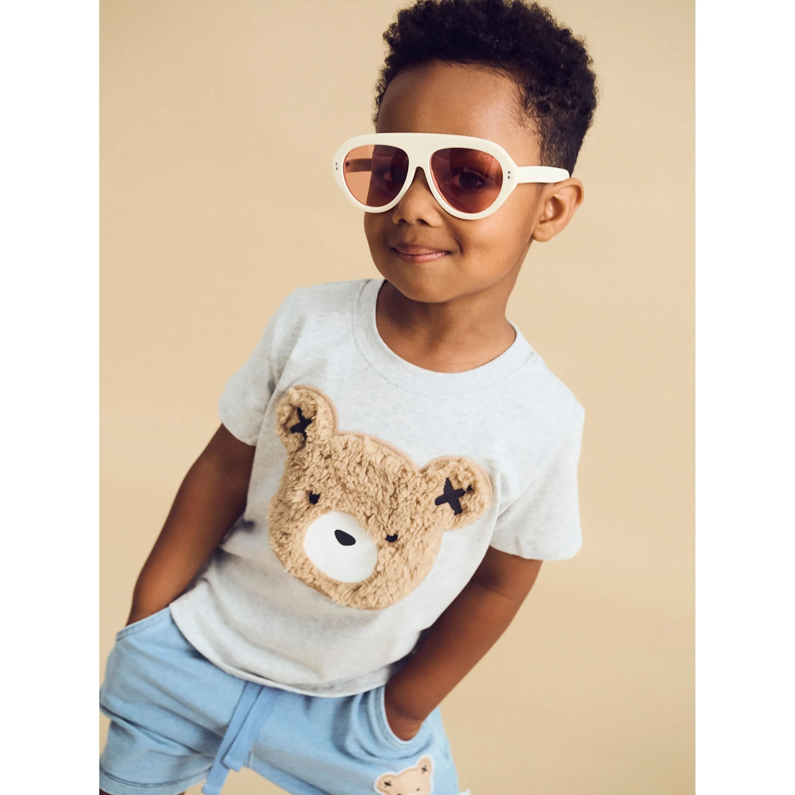 Furry Hux T-Shirt Grey Marle