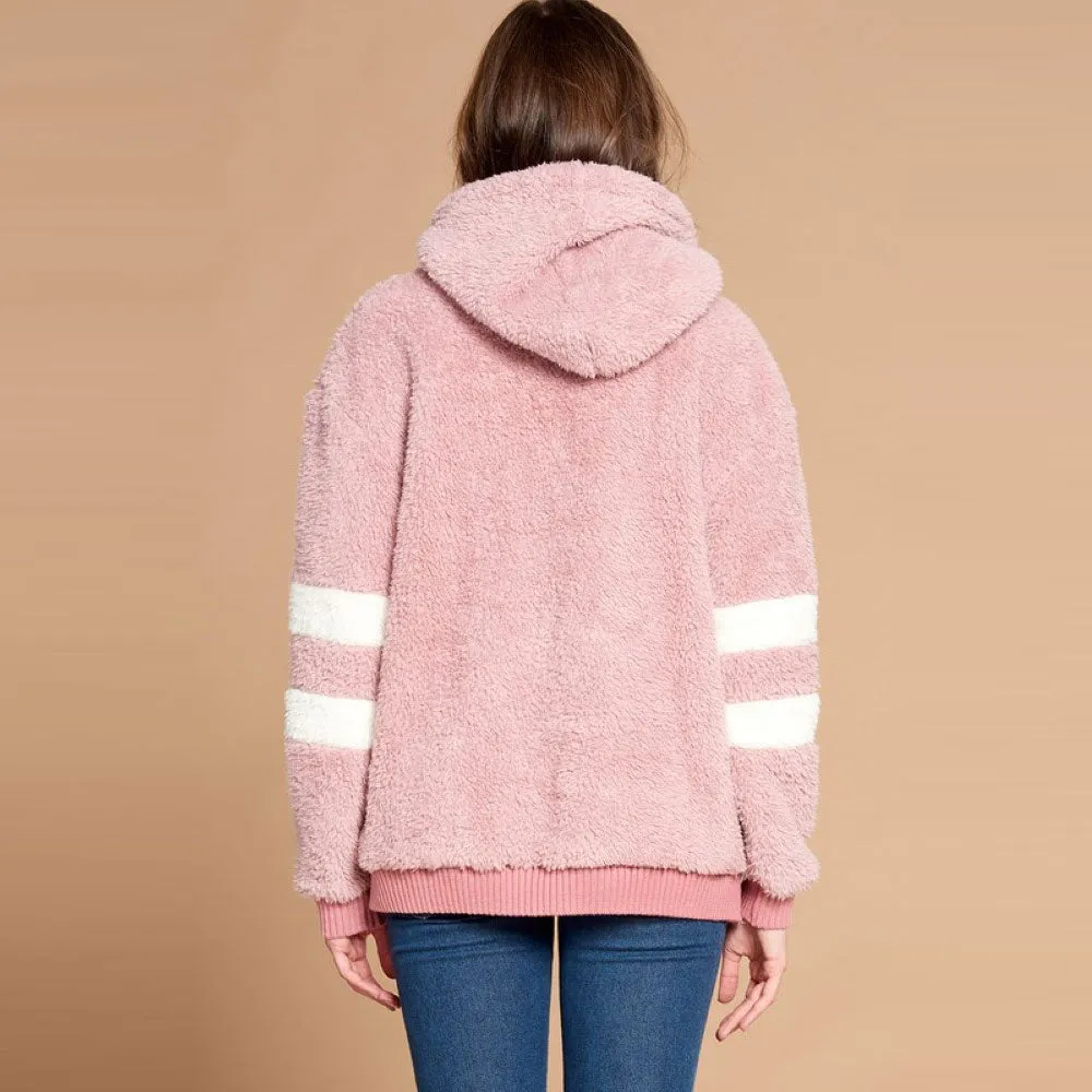 Furry Stripes Hoodie