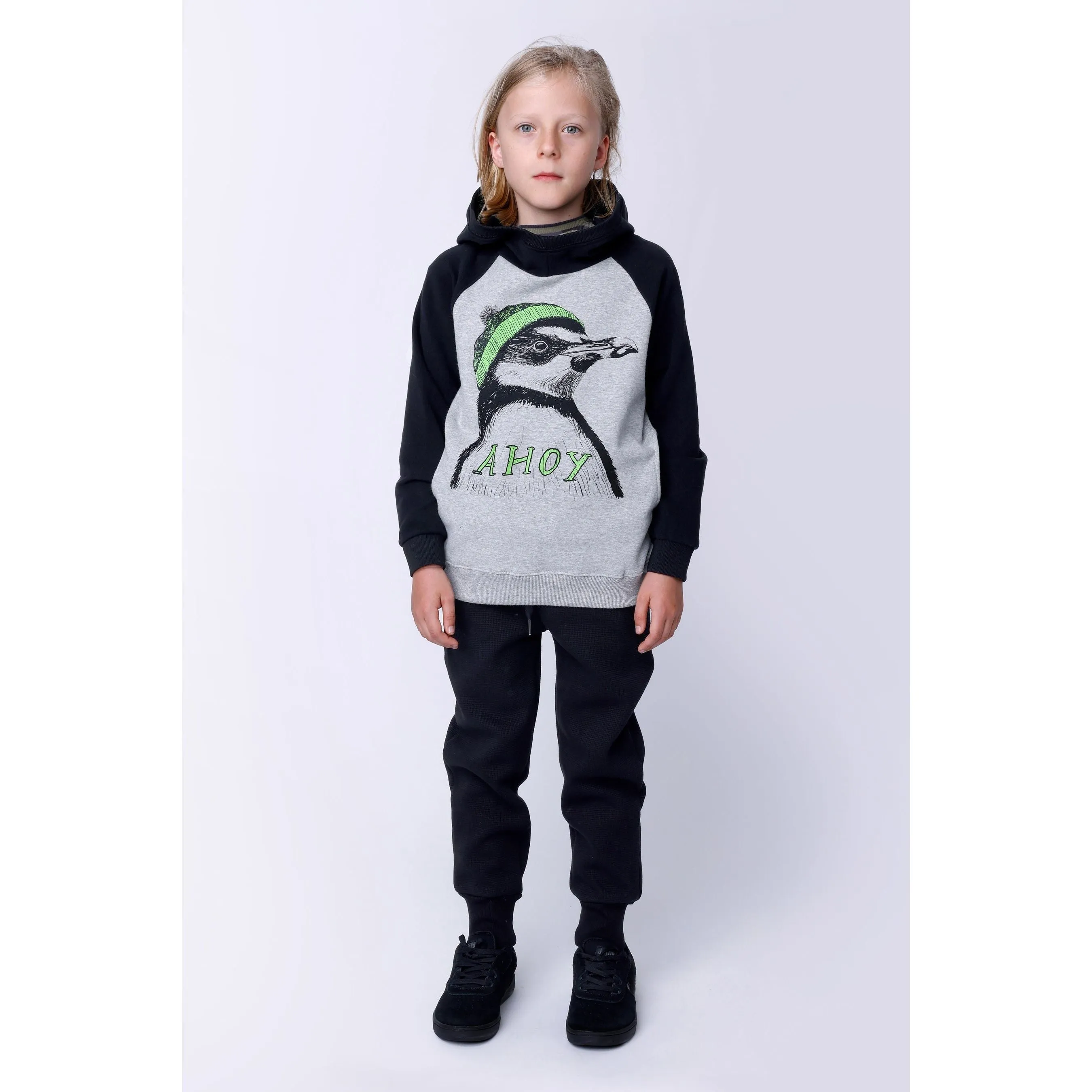 Furry Waffle Trackies - Black