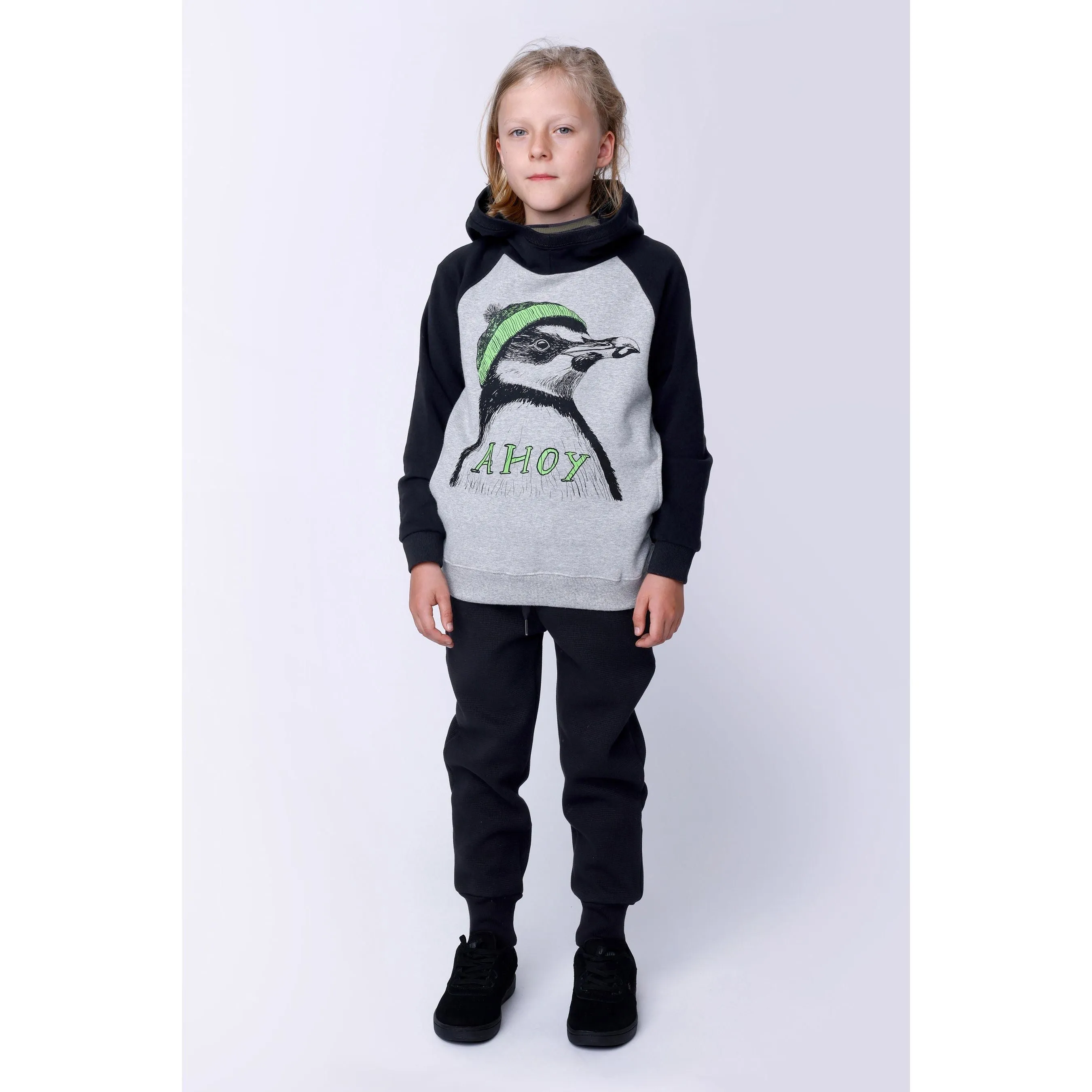 Furry Waffle Trackies - Black