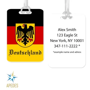 Germany Flag Rectangle Luggage Tag