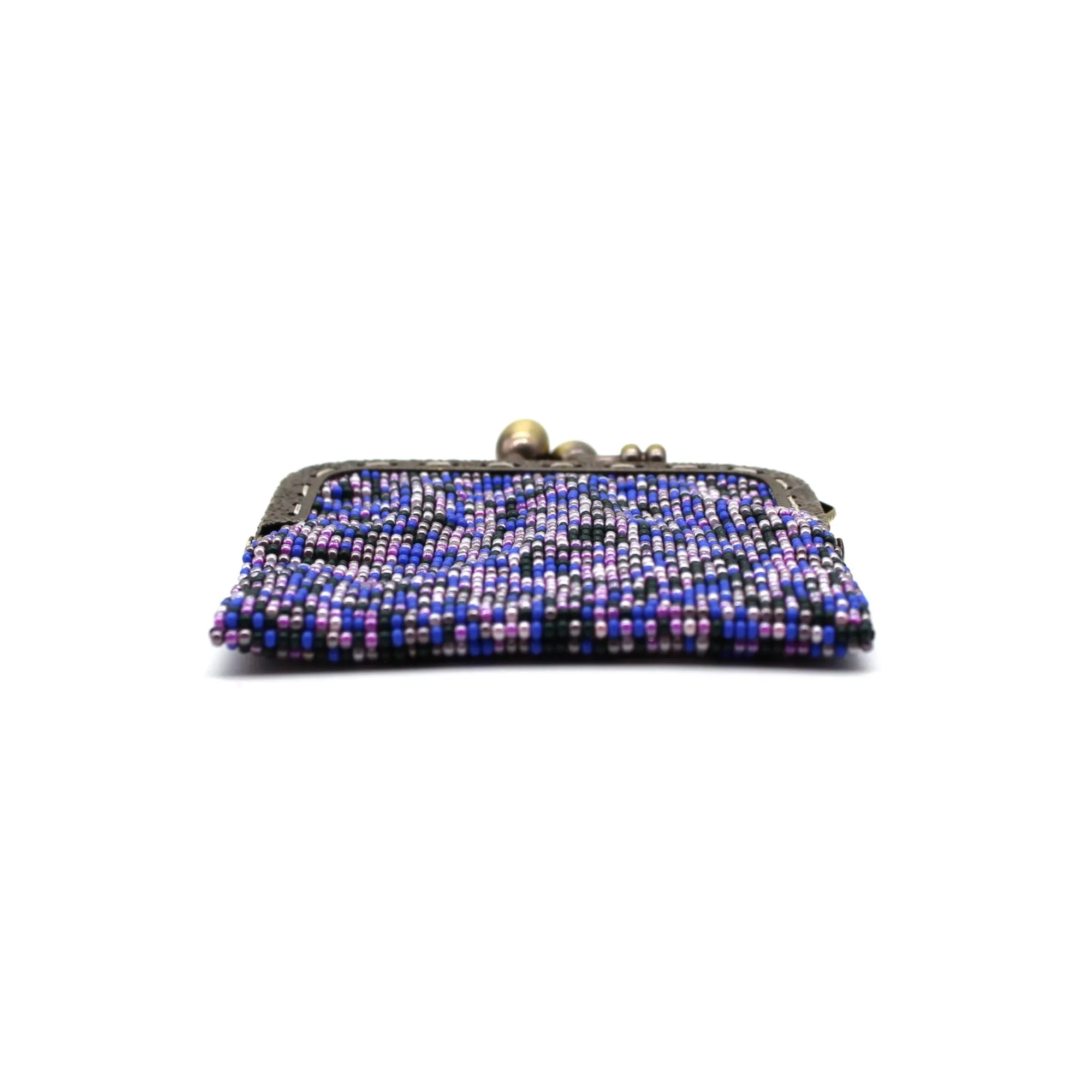 Glass Bead Coin Purse Metal Frame - ROI