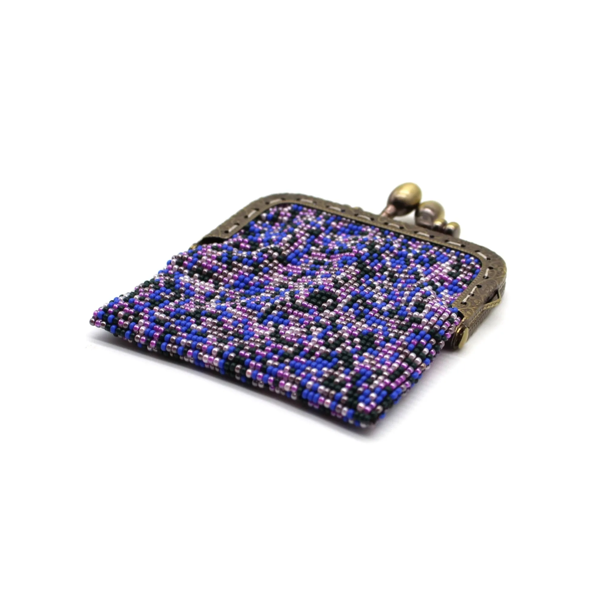 Glass Bead Coin Purse Metal Frame - ROI